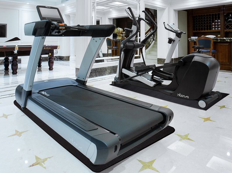 Rubber flooring mats for carpet protection